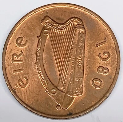 # C2943   IRELAND   COIN,     TWO PENCE  1980 - Image 1 of 2