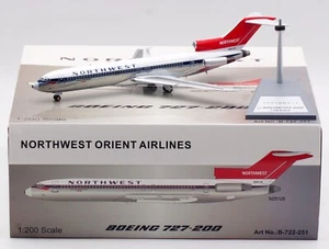 Modelo de avión fundido a presión B-Models 1:200 Northwest Orient Airlines B727-200 N251US - Imagen 1 de 11