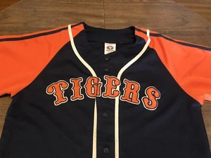 Detroit Tigers MLB True Fan Navy & Orange Large Baseball Jersey - Picture 1 of 9