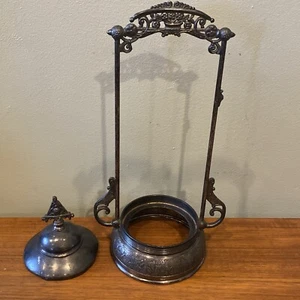 Antique Victorian Pickle Castor Frame And Lid Wilcox Silverplate - Picture 1 of 24