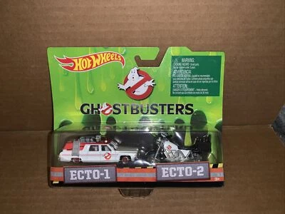 Mattel Hot Wheels Ghostbusters Ecto-1 Car & Ecto-2 Motorcycle Moc - Image 1 of 4