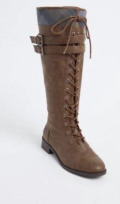 Torrid Outlander чертополох логотип клетку колена на шнуровке загрузки размер 11,5 (WW) NIB - Изображение 1 из 3