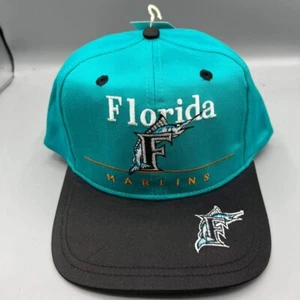 Vintage Florida Marlins Mütze Herren blau schwarz Zwillinge Enterprise Druckknopflasche Kappe neu - Bild 1 von 8