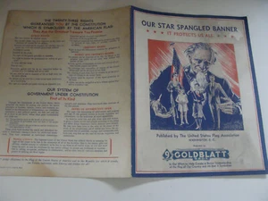 Our Star Spangled Banner 1935 by James Moss American flag Story Goldblatt Bros - Picture 1 of 1