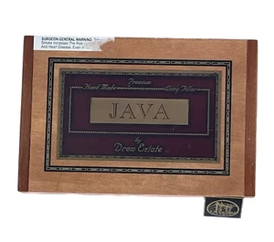 Drew Estate Java Robusto Latte Rocky Patel Scatola di Sigari in Legno Marrone VUOTA - Foto 1 di 9
