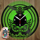LED Vinyl Clock Owl LED Wall Art Decor Clock Original Gift 2417