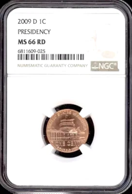 2009-D LINCOLN PRESIDENCY CENT NGC MS66RD UNC DETAILED COIN #AK - Image 1 of 2