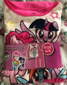 Girls My Little Pony Flannel Sleepset Size 4/5 NWT - Picture 1 of 1