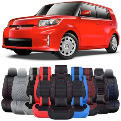Car Seat Covers 2-/5-Seat Luxury PU Leather Cushion Protector For Scion tC xB - Image 1 of 4