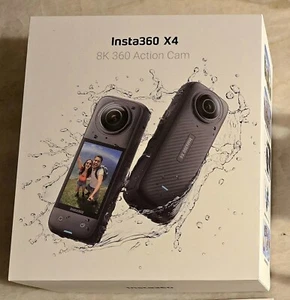 Insta360 X4 8K 360 Action Camera - CLEAN LENSES BOTH SIDES - IN ORIGINAL BOX - Picture 1 of 3