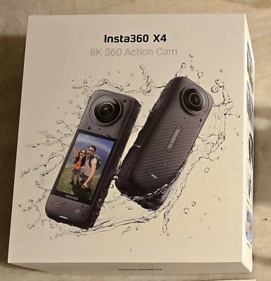 Insta360 X4 8K 360 Action Camera - CLEAN LENSES BOTH SIDES - IN ORIGINAL BOX - Image 1 of 3