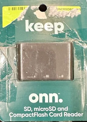 Onn SD, microSD and CompactFlash Card Reader 100014070 NEW (read) - Image 1 of 2