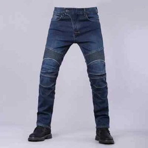 Motorcycle Jeans Outdoor Riding Touring Anti Drop Pants Fit Elastic Jeans Racing - Picture 1 of 30