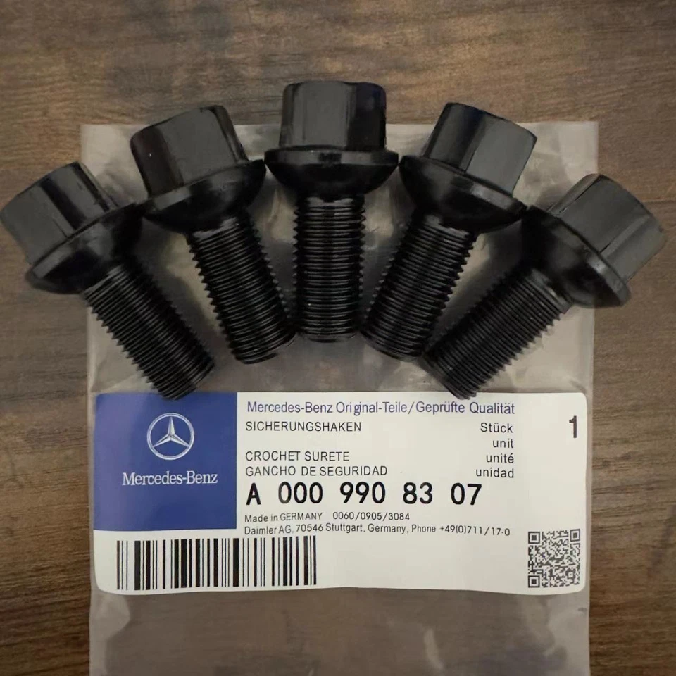 5Pcs Genuine Wheel Lug Bolts Nuts 0009908307 For Mercedes Benz E-CLASS CLK CLS - Image 1 of 3