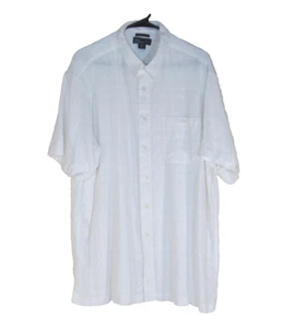 MARC EDWARDS XL Washable Linen-Rayon Blend Button-up Short Sleeve Camp Shirt - Picture 1 of 4