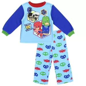 PJ Masks Pajamas Toddler 2pc Fleece Sleepwear Clothing Set Boys Girls Blue 2T - Picture 1 of 2