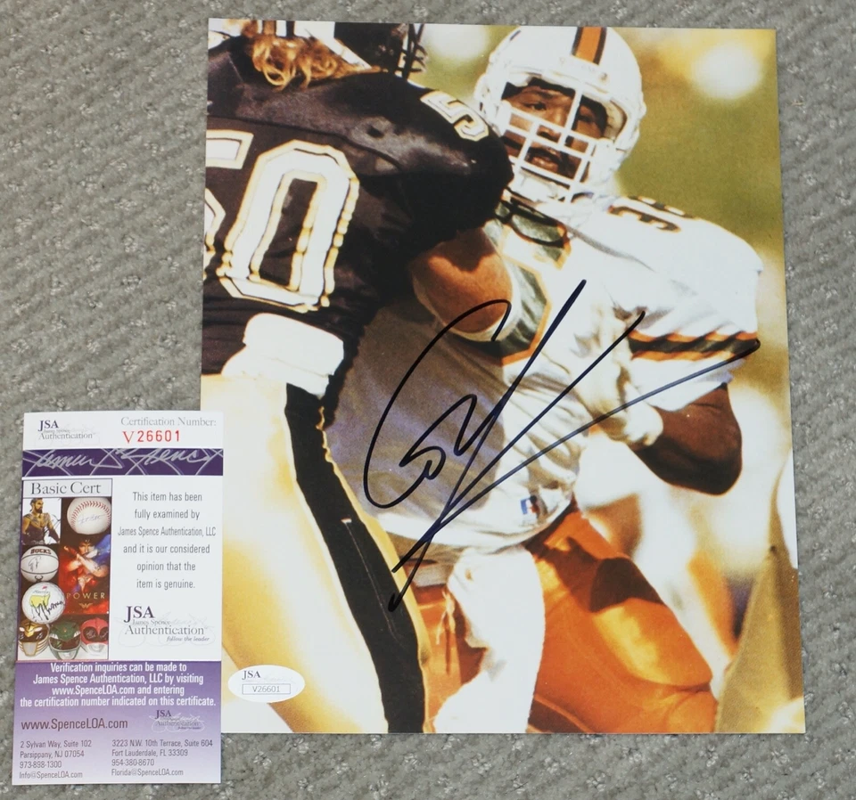 CORTEZ KENKENNEDY - NFL HOF подпись UM MIAMI HURRICANES 8 x 10 фото + JSA COA V26601 - Изображение 1 из 1