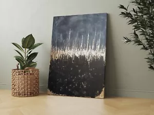 Sturmnacht – 60 x 80 cm, 3D-Acryl mit Blattgold auf Leinwand / Keilrahmen - Bild 1 von 5