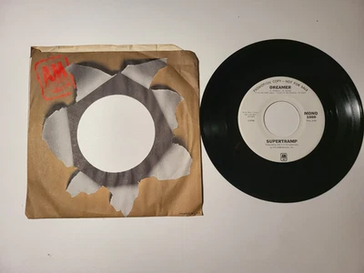 PROMO A&M 45 RECORD/SUPERTRAMP/DREAMER/STEREO MONO/ VG++ - Image 1 of 3