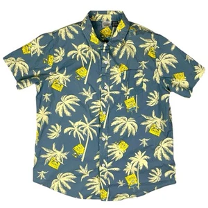 SpongeBob SquarePants Boys Size XXL Button Up Hawaiian Shirt Nickelodeon - Picture 1 of 6