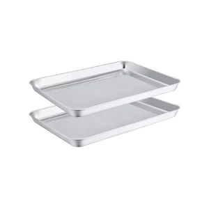 Toaster Oven Pans Set of 2, Stainless Steel Compact Toaster Oven Tray Ovenwar... - Picture 1 of 7
