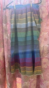 Vintage Rainbow Cotton Skirt - Picture 1 of 2