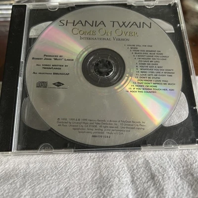 Shania Twain Come on over, CD 1997, Mercury International Version Tested CD Only Foto 1 de 3