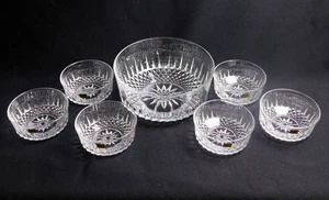 Vtg Arcoroc France VERRE TREMPE Clear Tempered Glass Salad Bowls 7 Pc Set NIB - Picture 1 of 24