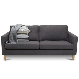 Modern Couch Sofa Love Seat Upholstered Bed Lounge Fabric Living Room Dark Gray - Picture 1 of 7