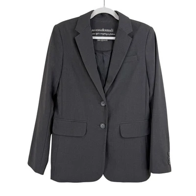 Blazer Norma Kamali Mujer 12 Gris Jaspeado Profesional Negocios Informal ELASTIZADO Foto 1 de 4