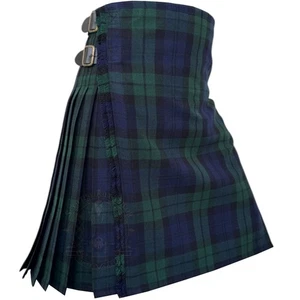 Schwarze Uhr moderner Tartan Kilt für Herren - traditioneller schottischer 8 Yard Kilt Custom - Bild 1 von 12
