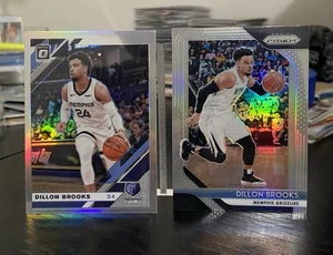 Lote de 2 cartas plateadas y holográficas de Dillon Brooks Memphis Grizzlies - Imagen 1 de 2