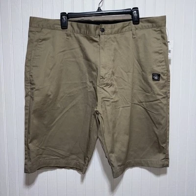 Volcom Mens Size 40x11 V Monty Beige Shorts Stretch Chino Board Skate Modern Fit - Image 1 of 4