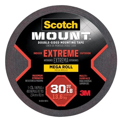 Mega rollo de cinta de montaje de doble cara extrema Scotch-Mount 2,54 x 1016 cm Foto 1 de 4