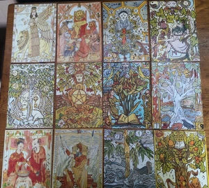 Tarjetas de felicitación Jim Pilston Tarot Wicca Pagana Brujería Crone x 12 - Imagen 1 de 5