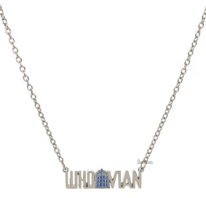 NUEVO BBC Dr Whovian Tardis Cabina Telefónica Caja de Llamadas Collar 19" Cadena de Metal - Imagen 1 de 2