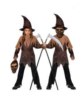 Scarecrow Costume Kid Corn Goblin Costume SMALL Deluxe Halloween Costume 6/7 - Picture 1 of 6