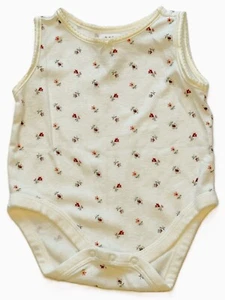 Vintage Ivory Baby Gap Floral Tank Bodysuit Size NB XS 0-3 mo - Picture 1 of 1