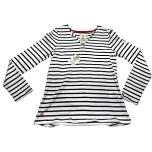 Neu mit Etikett Joules gestreiftes Langarmshirt weiß/blau Größe 4 - Bild 1 von 9