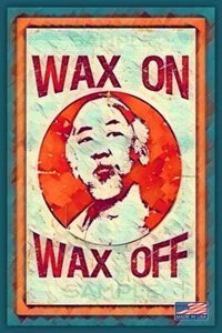 WAX ON WAX OFF! METALLSCHILD USA MADE! 8"X12" LUSTIGE MANN HÖHLE BAR GARAGE PUB DEKOR - Bild 1 von 1