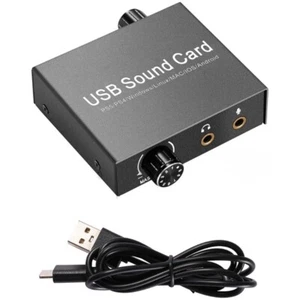 USB Sound Card for Laptop Earphone Microphone Sound Card USB External Sound Card - Photo 1/7