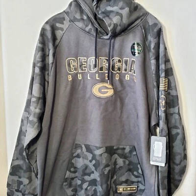 Georgia Bulldogs Sweatshirt Hoodie OHT Military Appreciation Men 3XL Black NWT  - Image 1 of 4
