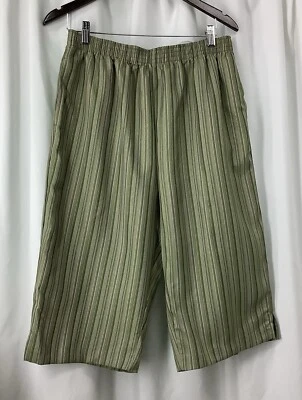 Pantalones capri Bon Worth para mujer LP multicolor a rayas cintura elástica TMH250407/TB4 Foto 1 de 4