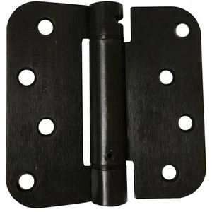 National N287146 Oil Rubbed Bronze Self Closing Spring Door Hinge 4" x 5/8" Rad - Picture 1 of 1