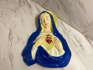 Targhette da parete Sacro Cuore Maria da appendere 15" - dipinte a mano - Foto 1 di 13