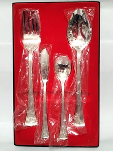 Vintage Chateau Sterlingcraft Flatware 4 pc. Serving Set in Box, JAPAN NOS - Picture 1 of 7
