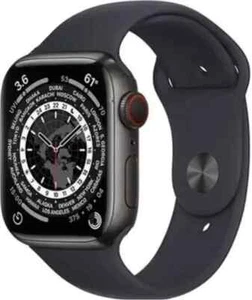 Apple Watch Series 7 - 45mm - Titanium Space Black - GPS + Cellular - Very Good - Zdjęcie 1 z 1
