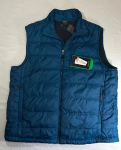 Men's Puffer vest solaris Light Weight Blue Size XL Full Zip NWT - Picture 1 of 10