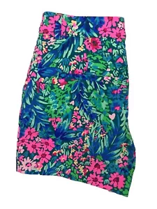 Lilly Pulitzer Callahan hoch geschnittene Shorts Tiny Garden Damengröße 0 NEU neu ohne Etikett - Bild 1 von 8