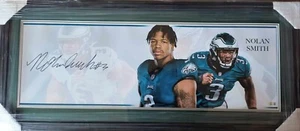 Philadelphia Eagles Nolan Smith Jr Autografiado Firmado 36x12 PANORÁMICO BECKETT - Imagen 1 de 3